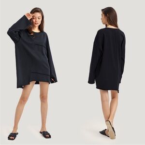 Nap Loungewear Asymmetrical Paneled Sweatshirt, L great condition smoke pet free